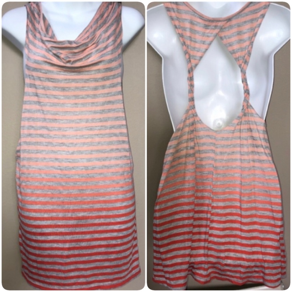 Akira Chicago Red Label Ombre Striped Sleeveless L
